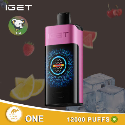 FAST AUS SHIPPING | IGET ONE 12,000 Puffs Disposable Vape – 2700 mAh Smart LED, Dual‑Mesh Coils, Turbo Mode | Sydney Warehouse